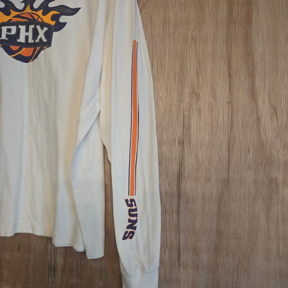 Adidas Phoenix Suns Long Sleeve Shirt Off-White PHX Graphic NBA Men's Size L